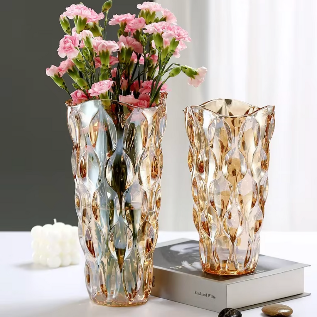 Vase en Verre Bohème | Design Cristal Ondulé