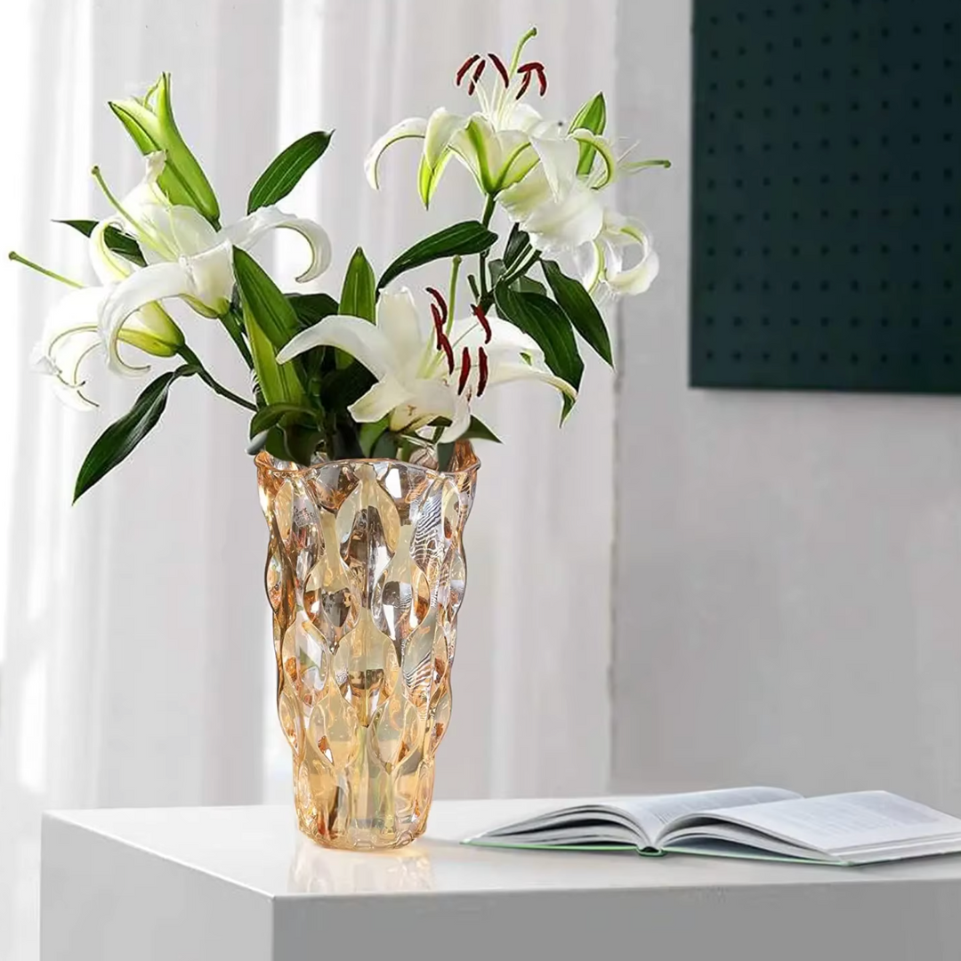 Vase en Verre Bohème | Design Cristal Ondulé