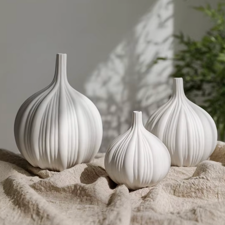 Vase Blanc Design et Décoratif en Céramique | Style Scandinave