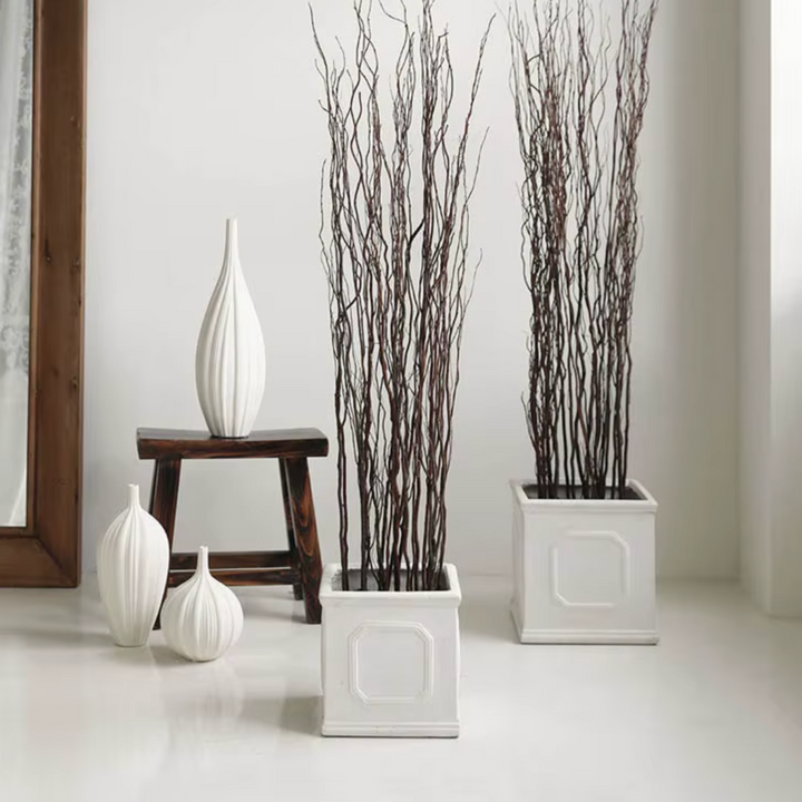 Vase Blanc Design et Décoratif en Céramique | Style Scandinave