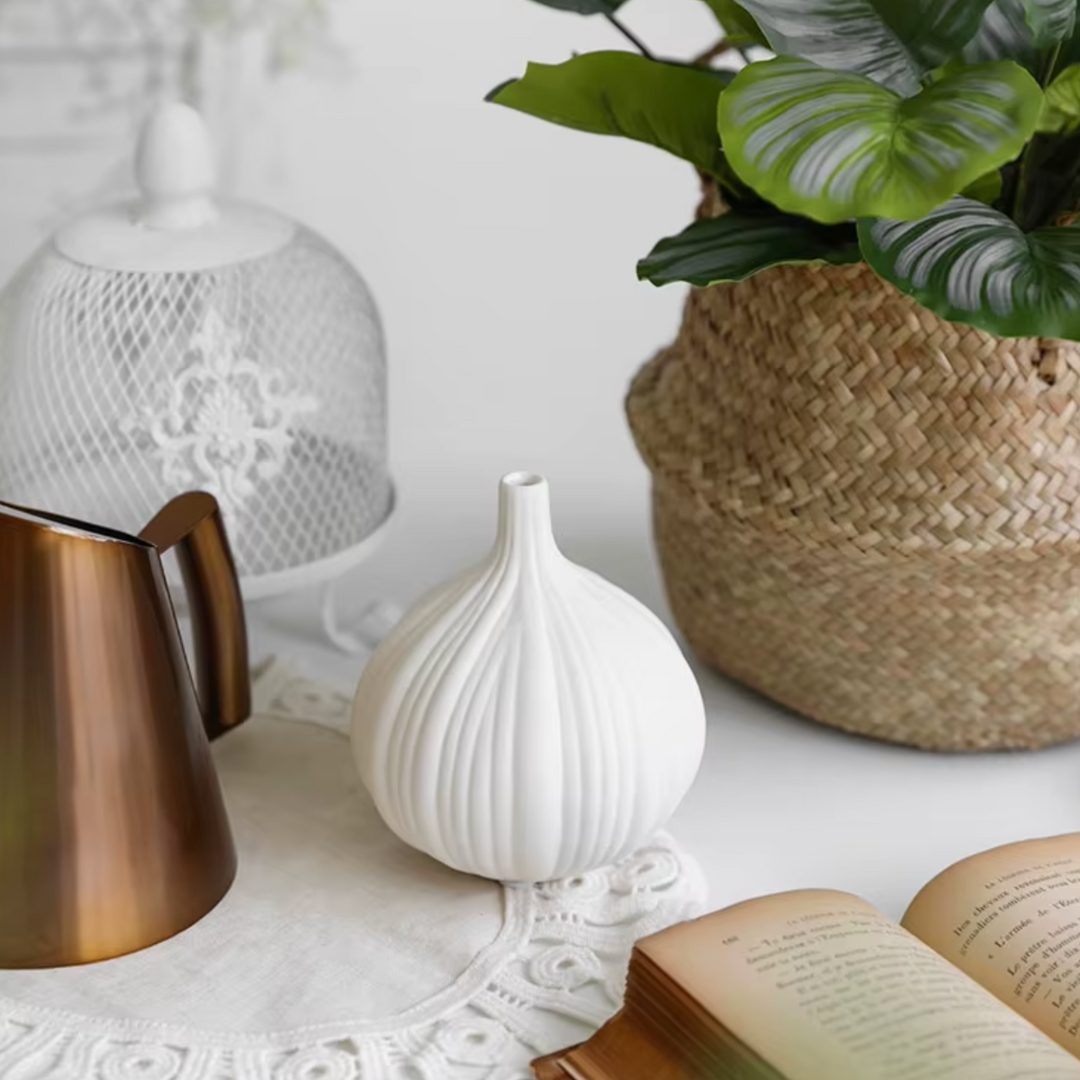 Vase Blanc Design et Décoratif en Céramique | Style Scandinave