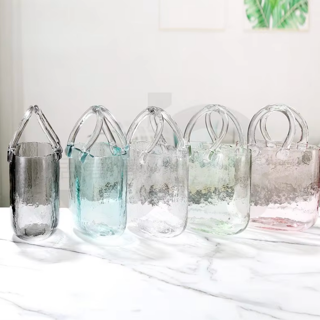 Vase à Fleurs en Verre Scandinave | Design Élégant, Décoratif et Original