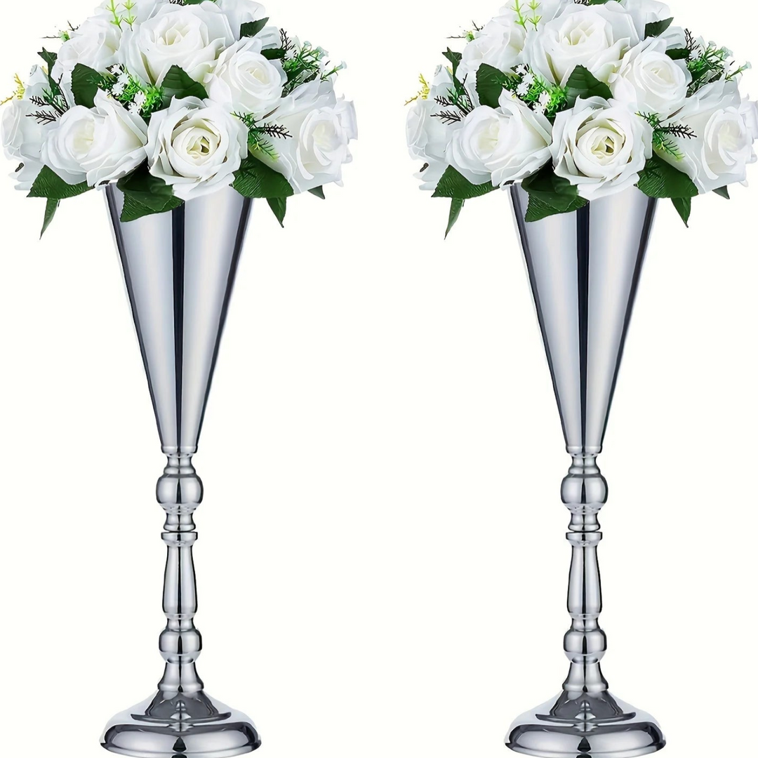 Grande Vase Haut Doré | Effet Métallique