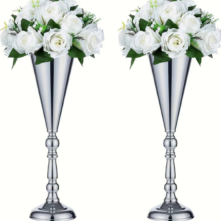 Grande Vase Haut Doré | Effet Métallique