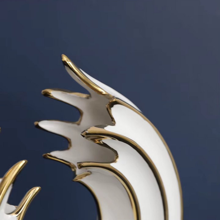 Vase Rond en Céramique | Design Abstrait et Finition Luxe