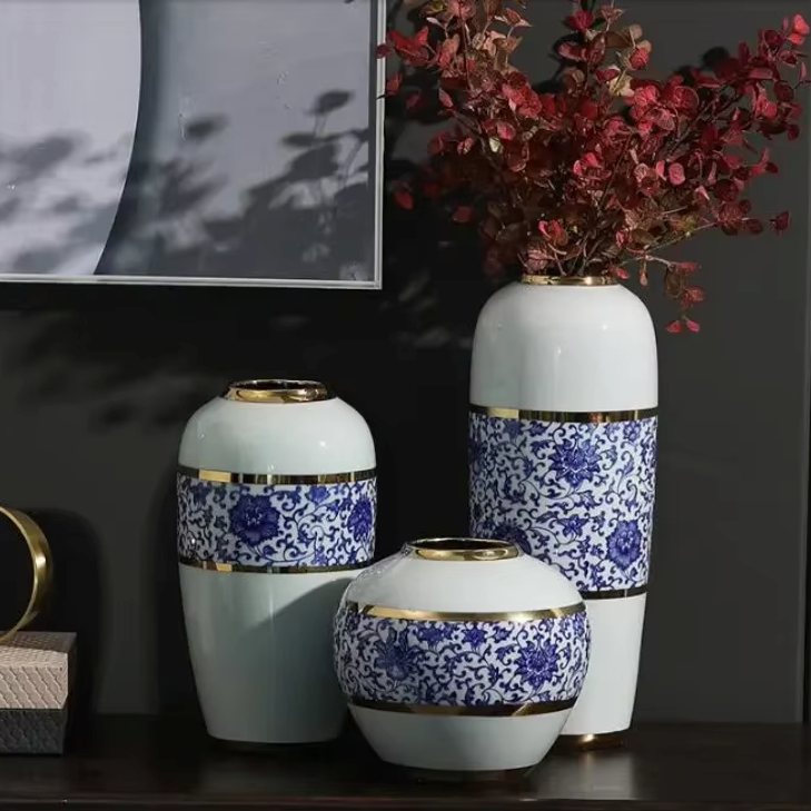 Grand Vase à Poser au Sol Blanc Luxueux | Moderne et Décoratif