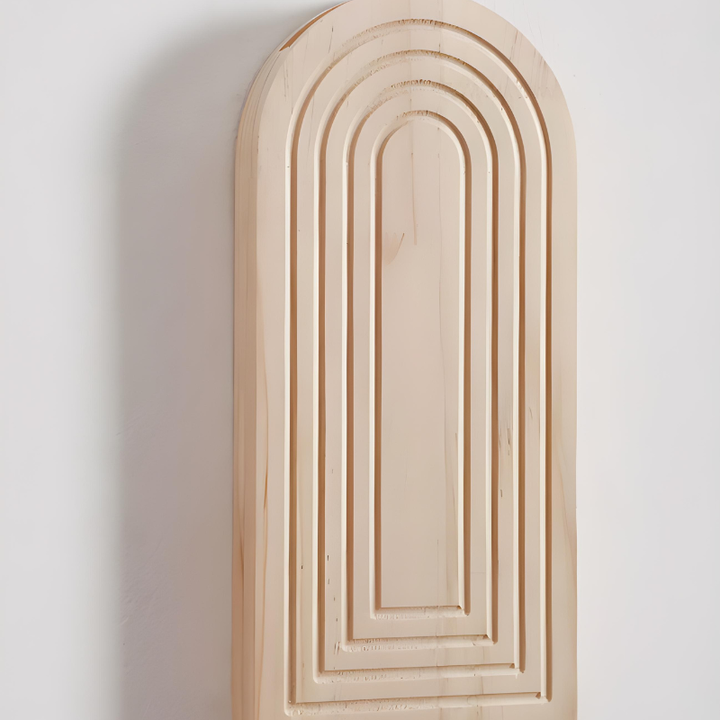 Vase à Fleurs Mural Arqué en Bois Sculpté | Design Boho Moderne et Décoratif