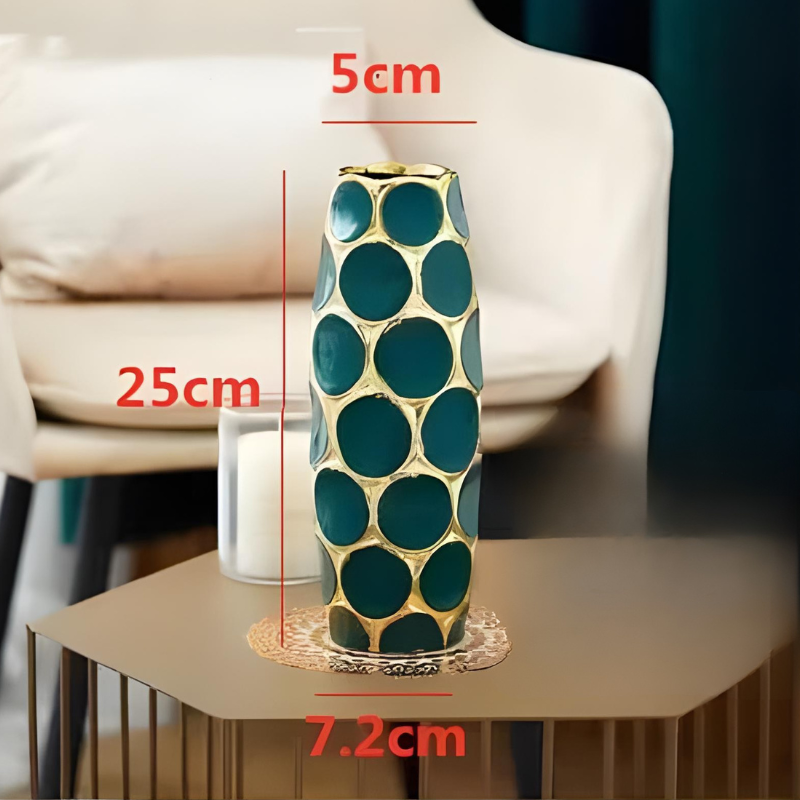 Vase en Céramique Scandinave Cylindrique | Design Stéréoscopique Minimaliste