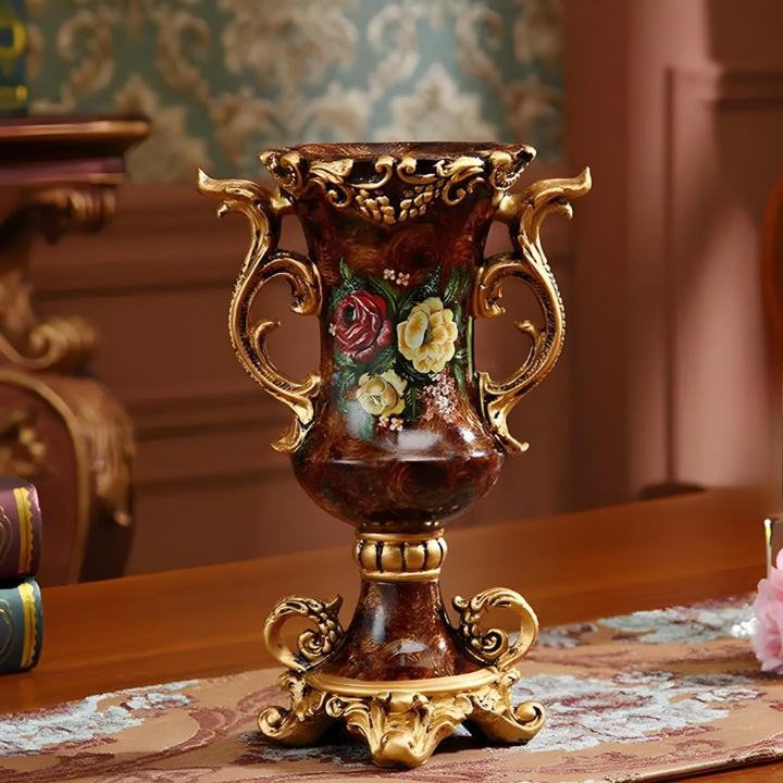 Grand Vase Décoratif Antique Grec | Effet Sculpté en Résine