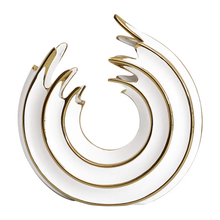 Vase Rond en Céramique | Design Abstrait et Finition Luxe