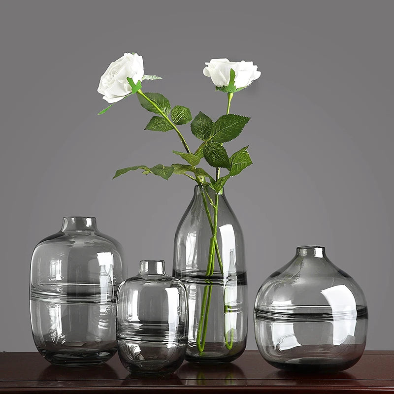 Vase à Fleurs en Verre Transparent | Design Moderne et Élégant