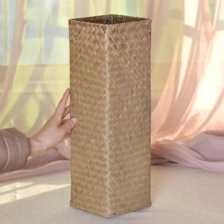 Vase Bambou Tressé à la Main | Style Naturel et Moderne