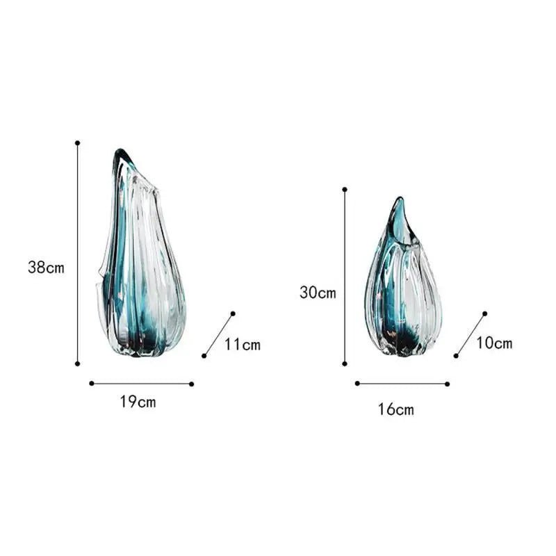 Vase en Verre Décoratif et Moderne | Effet Cristal