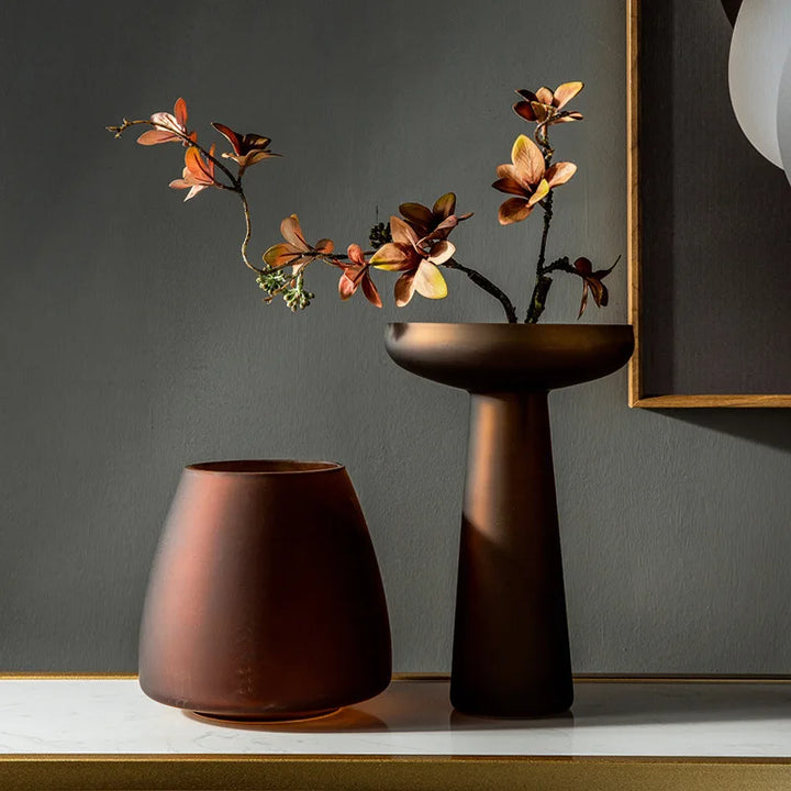 Vase à Fleurs en Verre Dépoli | Scandinave et Minimaliste