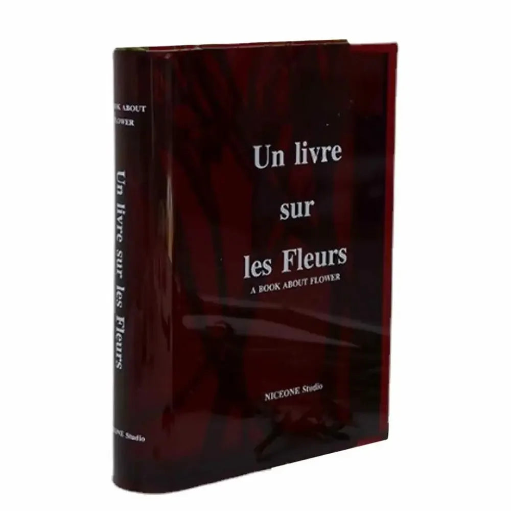 Vase à Fleurs en Forme de Livre Transparent | Design Moderne en Acrylique