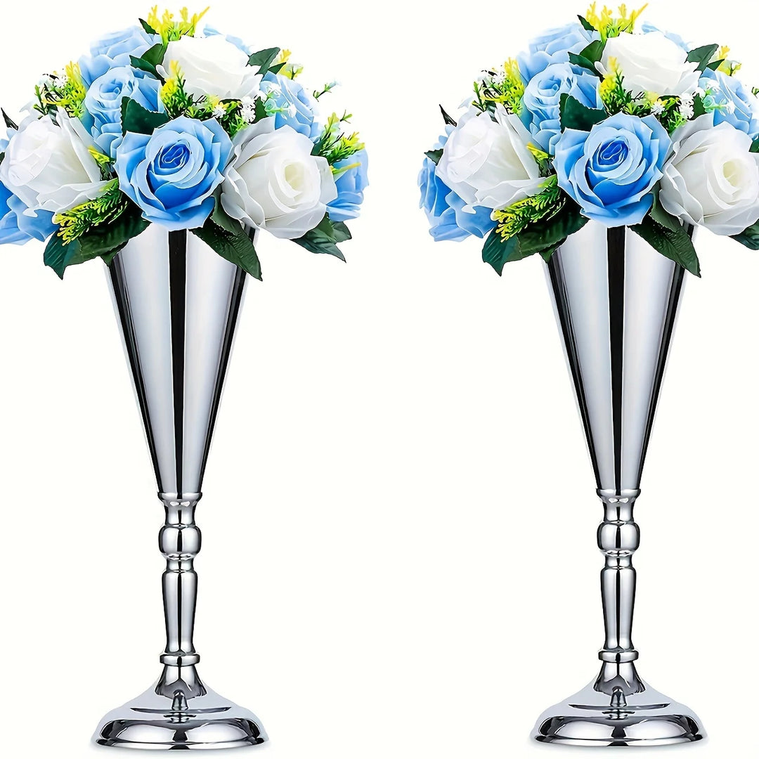 Grande Vase Haut Doré | Effet Métallique