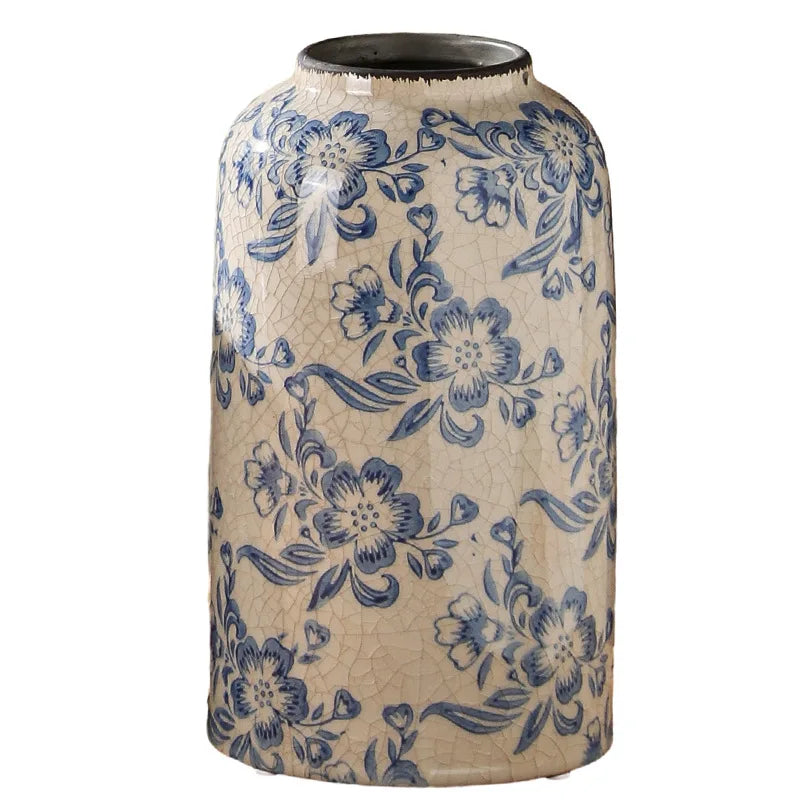 Vase Chinois Décoratif en Porcelaine | Bleu et Blanc, Élégance Vintage