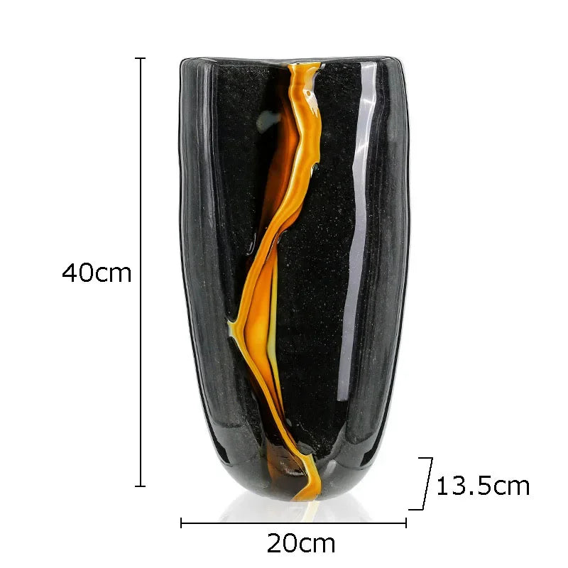 Vase en Verre Peint Minimaliste | Moderne et Décoratif