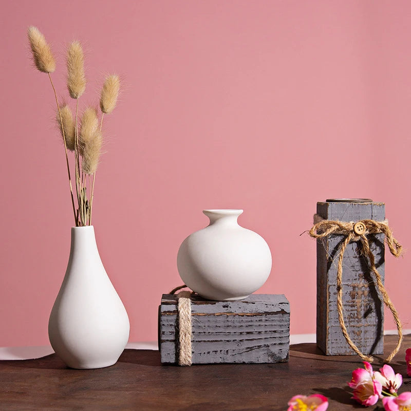 Vase Blanc Moderne | Design Épuré en Céramique