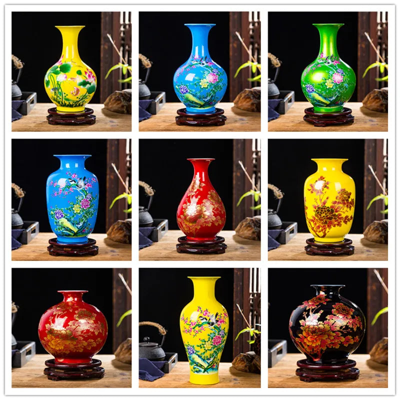 Vase à Fleurs Chinois en Céramique | Élégance Décorative Artisanale