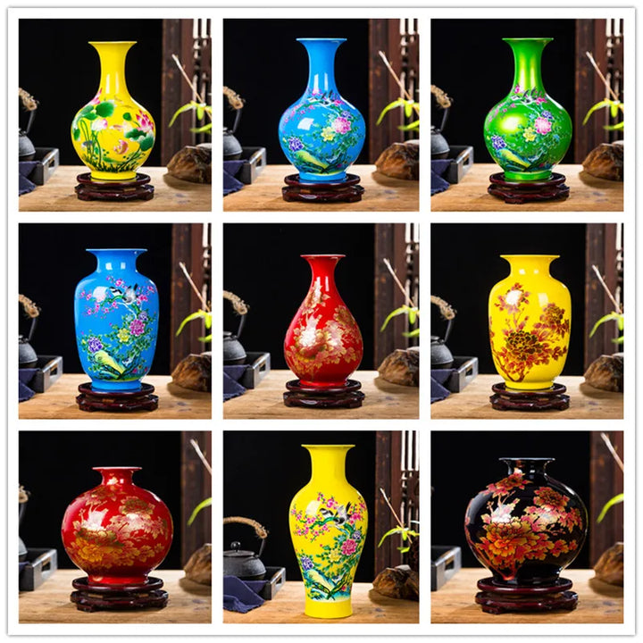 Vase à Fleurs Chinois en Céramique | Élégance Décorative Artisanale