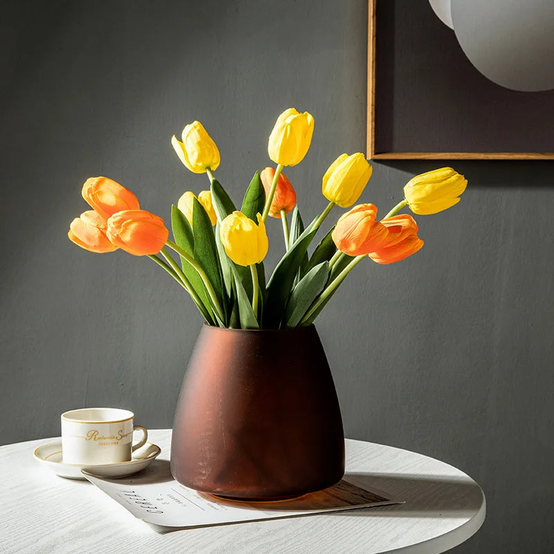 Vase à Fleurs en Verre Dépoli | Scandinave et Minimaliste