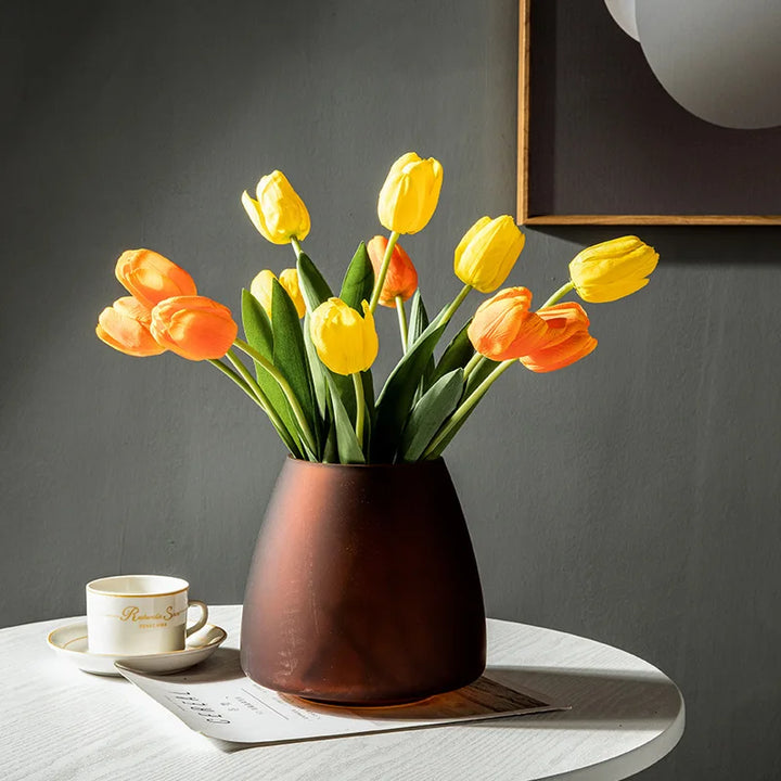 Vase à Fleurs en Verre Dépoli | Scandinave et Minimaliste