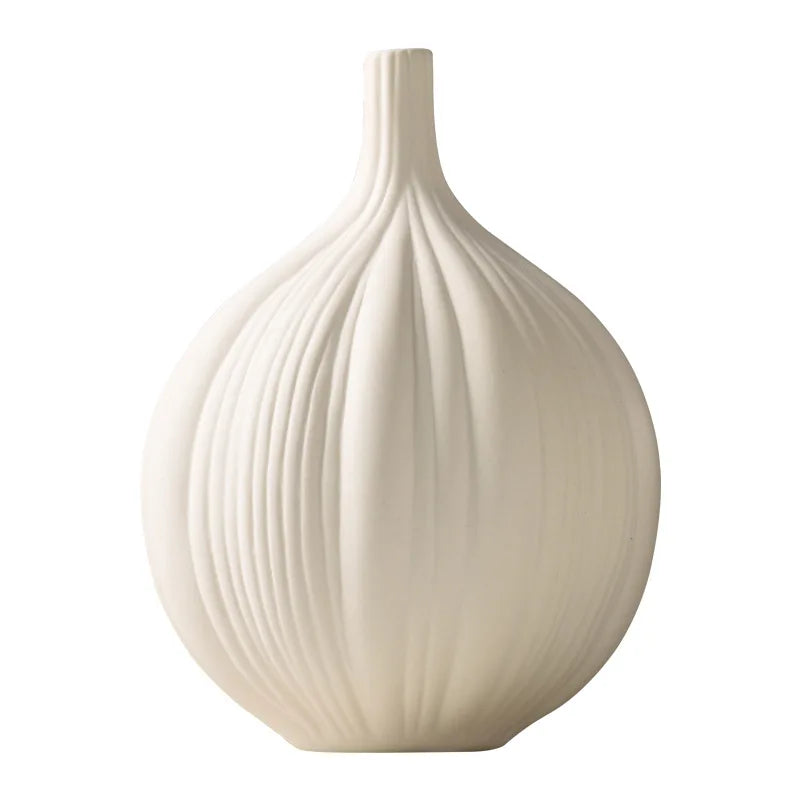 Vase Blanc Design et Décoratif en Céramique | Style Scandinave