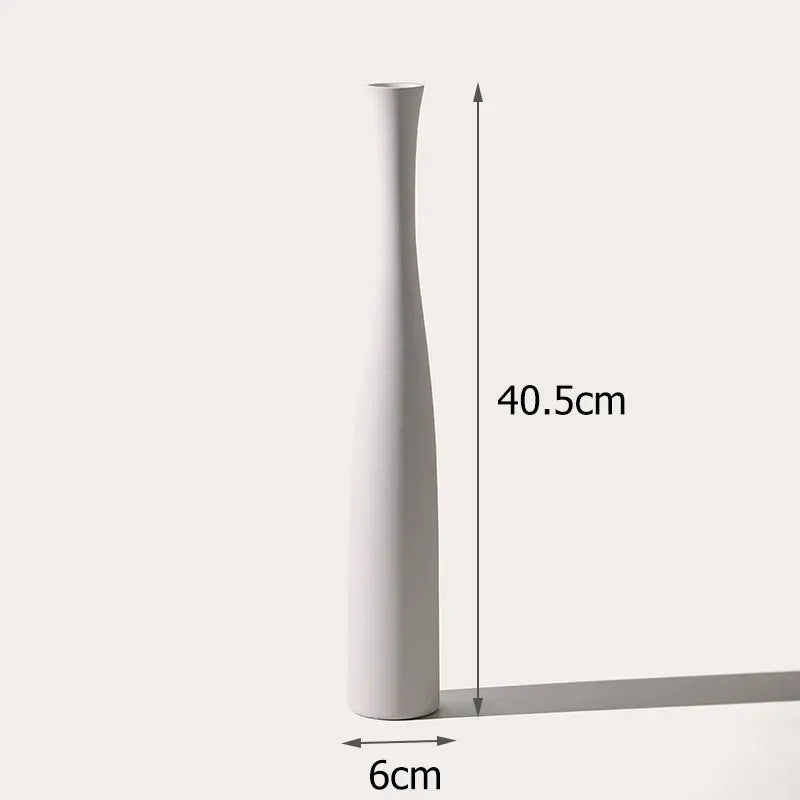 Vase à Fleurs Conique Scandinave | Design Élancé en Céramique