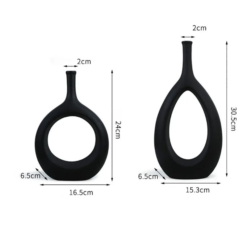 Vase Creux en Céramique | Design Scandinave et Art Moderne