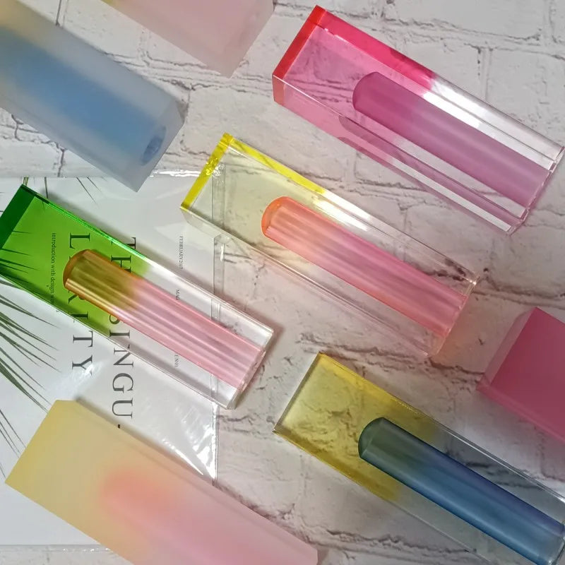 Vase Soliflore Transparent Coloré | Style Scandinave Chic en Acrylique