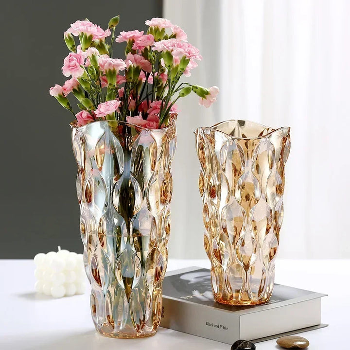 Vase en Verre Bohème | Design Cristal Ondulé