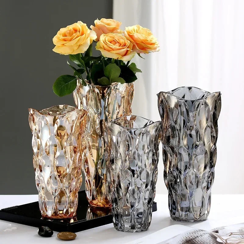 Vase en Verre Bohème | Design Cristal Ondulé