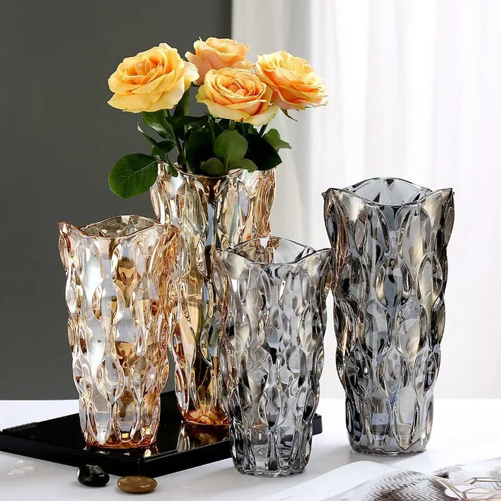 Vase en Verre Bohème | Design Cristal Ondulé