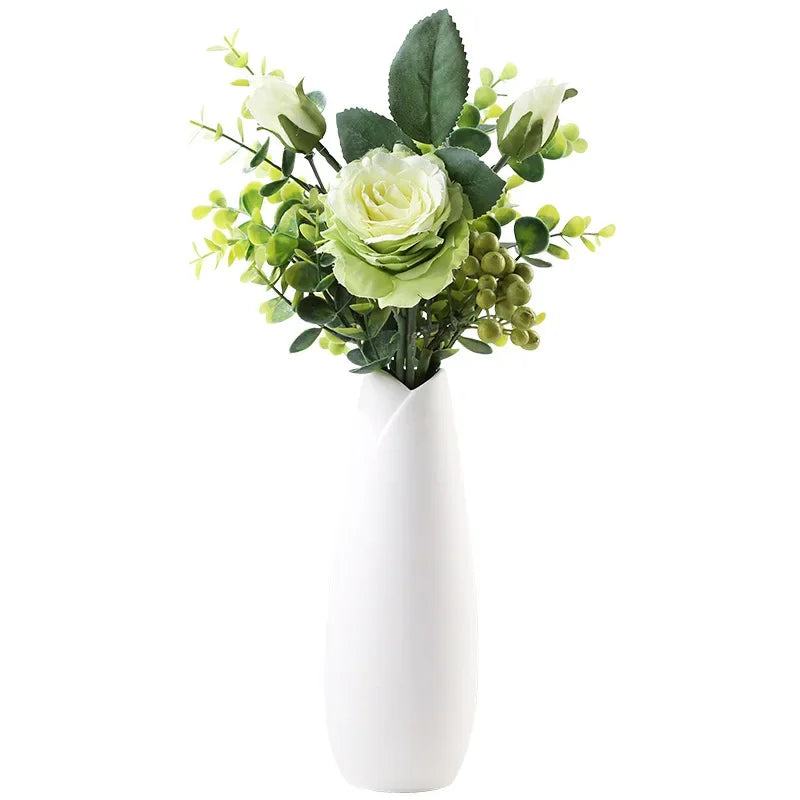 Petit Vase à Fleurs Blanc Scandinave Minimaliste | Moderne et Décoratif