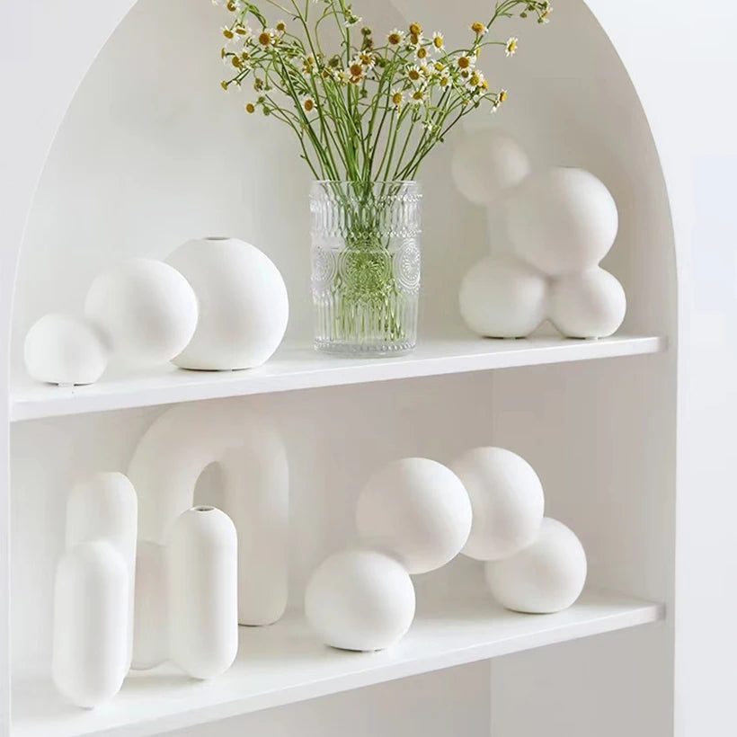 Vase Scandinave Blanc | Décoratif et Moderne