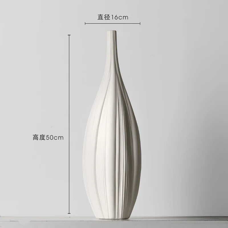 Vase Blanc Design et Décoratif en Céramique | Style Scandinave