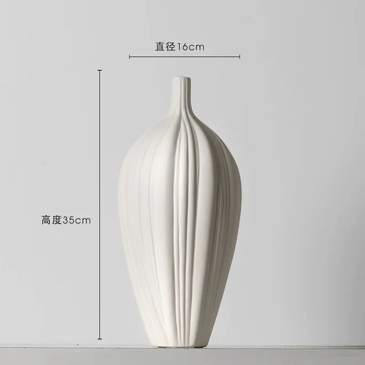 Vase Blanc Design et Décoratif en Céramique | Style Scandinave