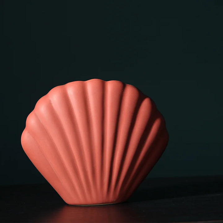 Vase à Fleurs Coquillage Décoratif | Céramique Moderne et Minimaliste