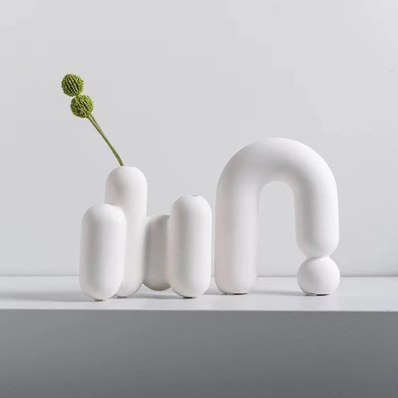 Vase Scandinave Blanc | Décoratif et Moderne