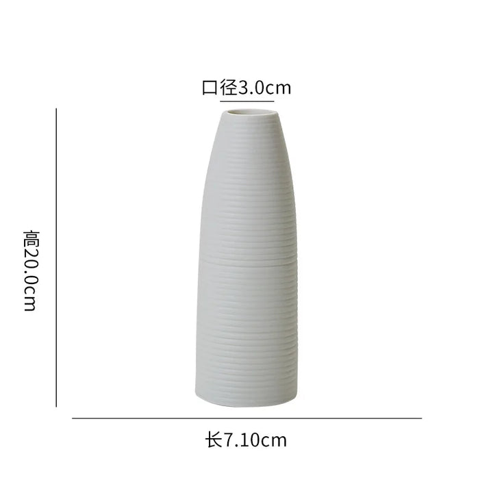 Petit Vase à Fleurs Blanc en Céramique