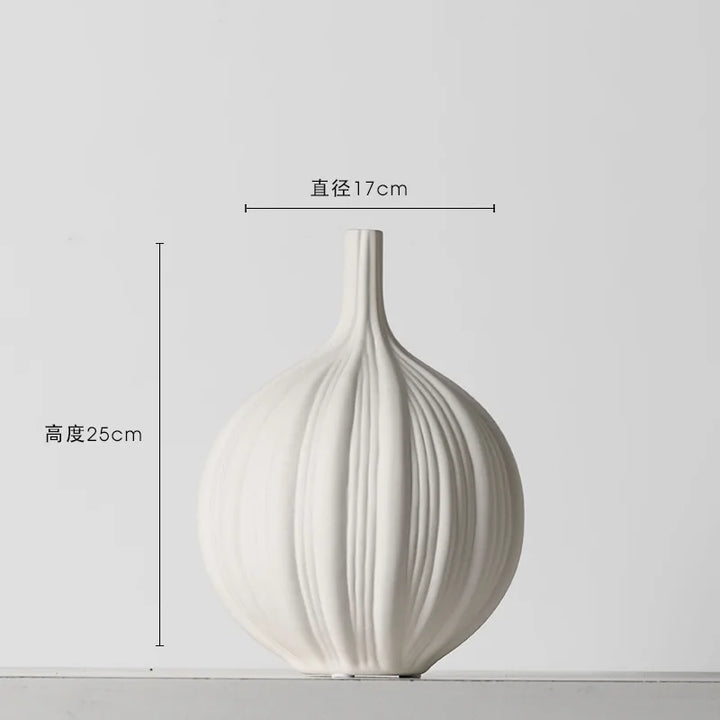 Vase Blanc Design et Décoratif en Céramique | Style Scandinave