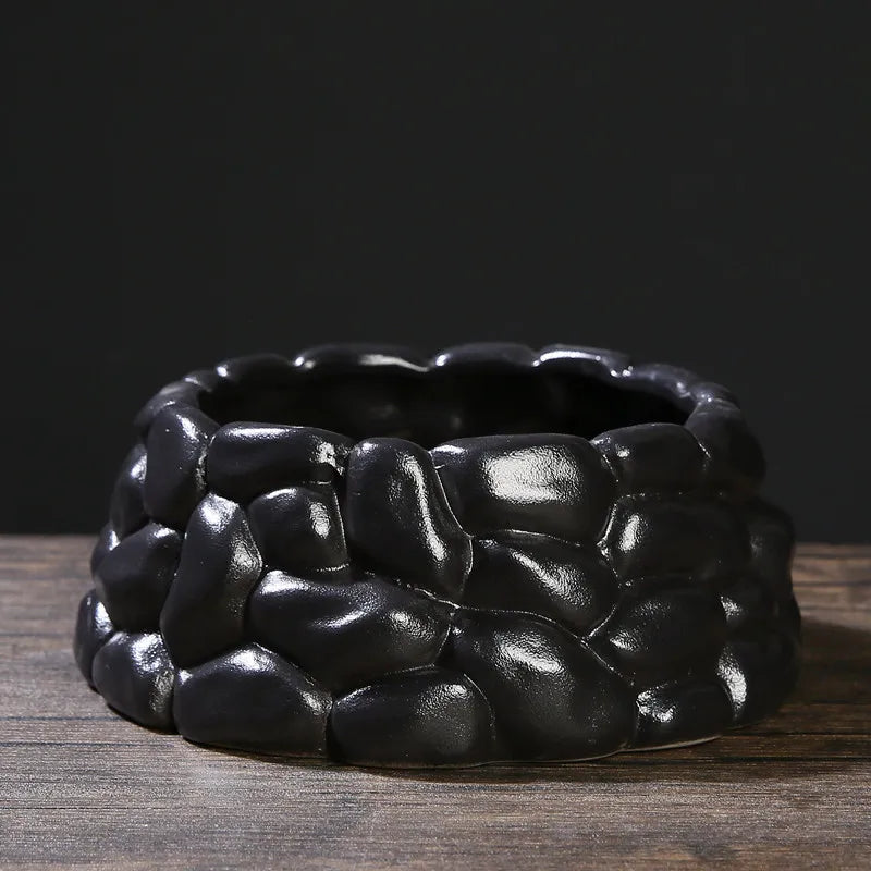 Vase à Fleurs Chinois Noir | Céramique Élégante