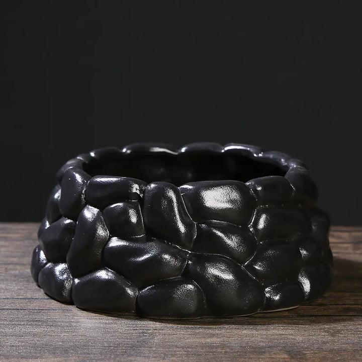 Vase à Fleurs Chinois Noir | Céramique Élégante