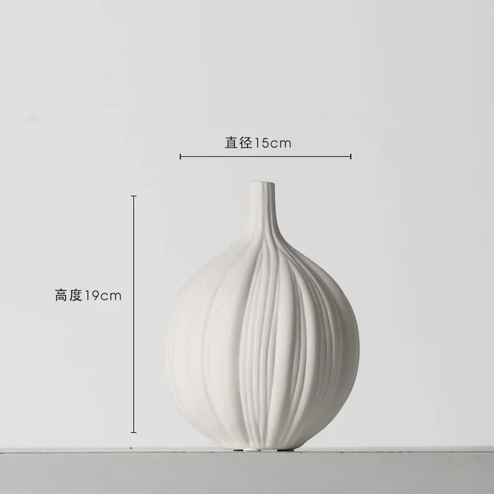 Vase Blanc Design et Décoratif en Céramique | Style Scandinave