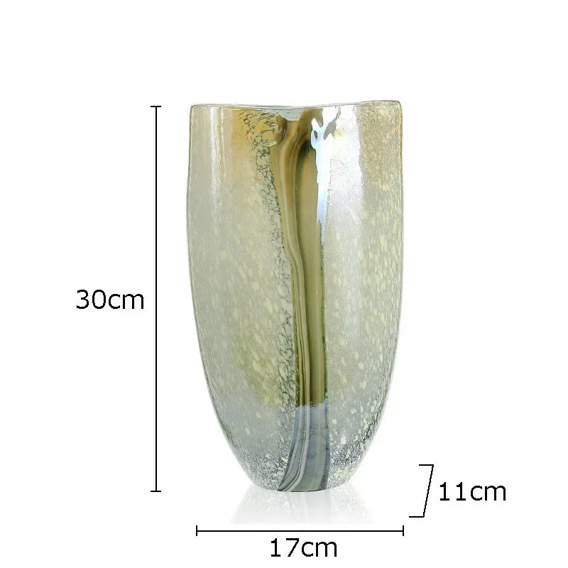 Vase en Verre Peint Minimaliste | Moderne et Décoratif