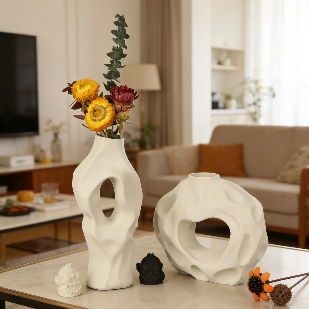 Vase Artistique Moderne Creux et Irrégulier | 4 couleurs