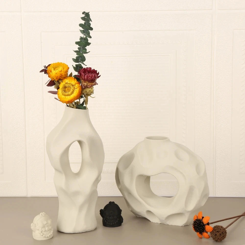 Vase Artistique Moderne Creux et Irrégulier | 4 couleurs