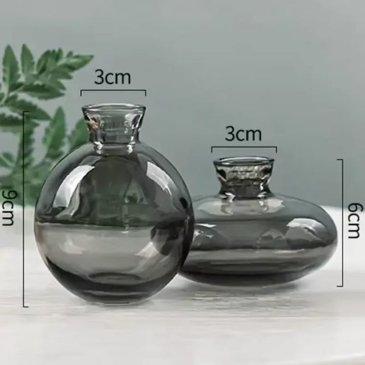 Ensemble de Trois Petits Vases en Verre | Design Moderne et Raffiné - Maison Vase