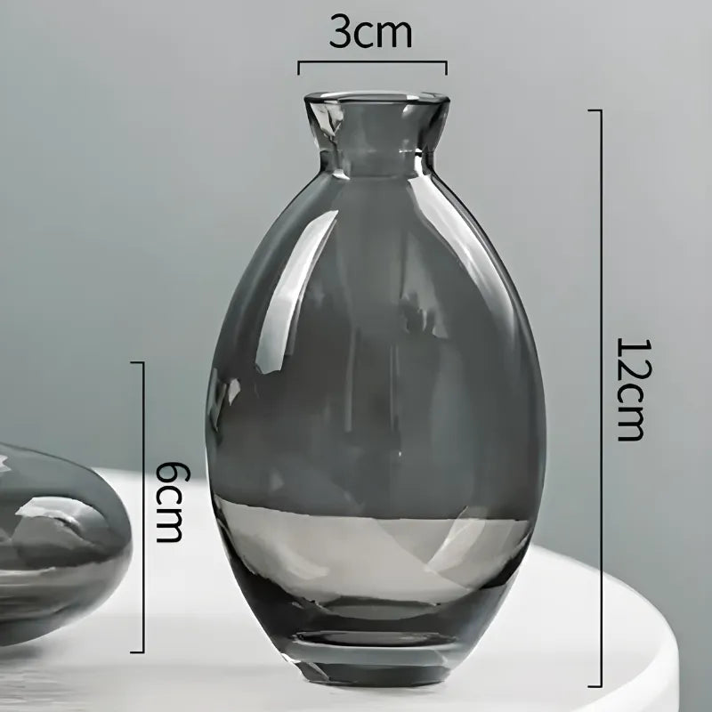 Ensemble de Trois Petits Vases en Verre | Design Moderne et Raffiné - Maison Vase